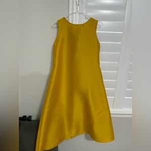 Gold / Mustard Yellow Shirt Dress with Bow on the back